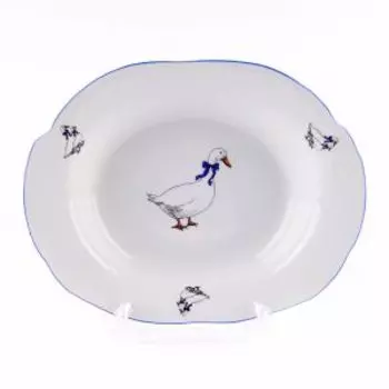 Тарелка десертная Камелия Гуси, 17 см, фарфор