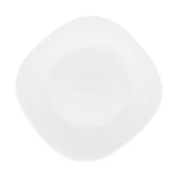 Тарелка десертная Каре, 20 см, белая, стекло