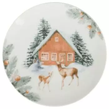 тарелка десертная Лесная сказка 20 см, фарфор