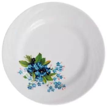 Тарелка десертная Незабудка, 17.5 см, фарфор