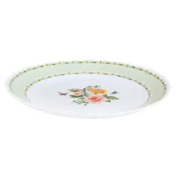 Тарелка десертная Secret garden green, 19 см, стекло