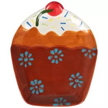 Тарелка десертная Торт, 18х15.5 см, керамика