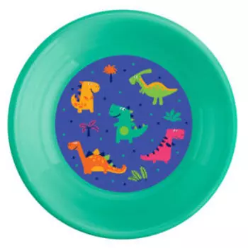 Тарелка глубокая детская Динозавры, 18,5 мм, пластик