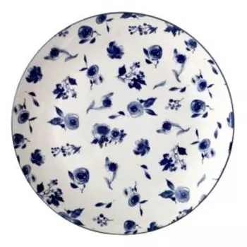 Тарелка обеденная Blue calico, 24 см, фарфор