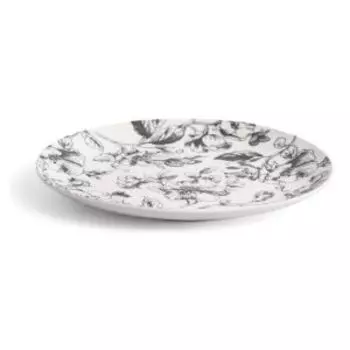 Тарелка обеденная Crystar Botanica, 24 см, фарфор, серый