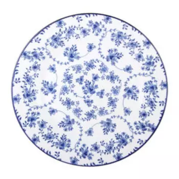 Тарелка обеденная Голубой ситец, 23 см, фарфор