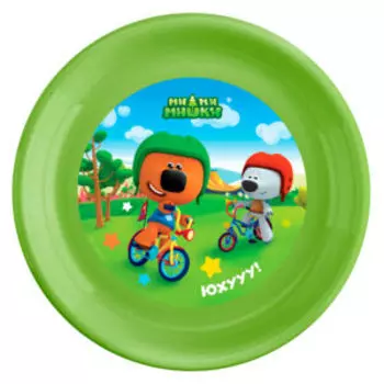 Тарелка обеденная Ми-Ми-Мишки, 18.5 см, пластик, зеленый