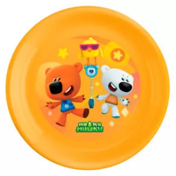 Тарелка обеденная Ми-Ми-Мишки, 18.5 см, пластик, оранжевый