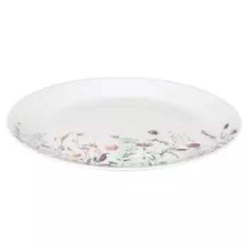 Тарелка обеденная Полевые цветы, 25.4 см, опаловое стекло