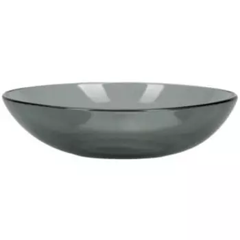 Тарелка суповая Basilico Lava Grey, 19 см, стекло