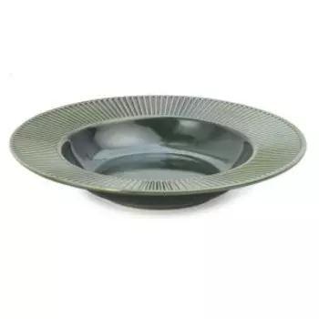 Тарелка суповая Domenik Emerald Green, 24 см, керамика