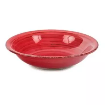 Тарелка суповая Domenik Scarlet, 21 см, керамика