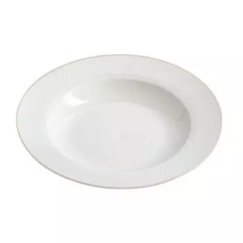 Тарелка суповая Fioretta White lace, 23 см, фарфор