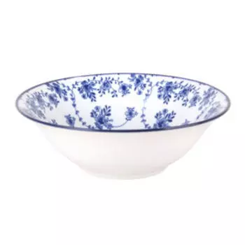 Тарелка суповая Голубой ситец, 18 см, фарфор