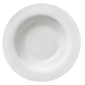 Тарелка суповая Home Queen Белый Лотос, 21.7 см, фарфор