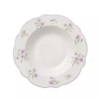 Тарелка суповая Home Queen Летние воспоминания цветы, 22.2 см, фарфор