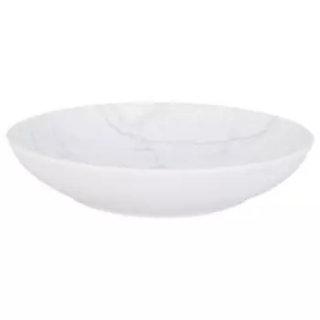 Тарелка суповая Мрамор серый, 20.5 см, фарфор