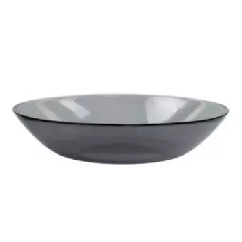 Тарелка суповая OSZ Симпатия Графит, 20.8 см, стекло