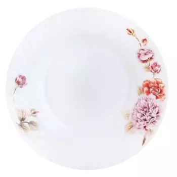 Тарелка суповая Пион, 20 см, стекло