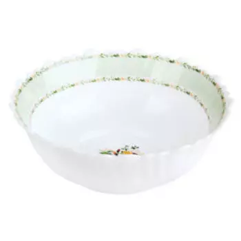 Тарелка суповая Secret garden green, 15 см, стекло