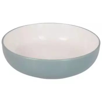 Тарелка суповая White and green, 21.5 см, керамика