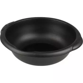 Таз круглый, 10.5 л, вторичный пластик, черный