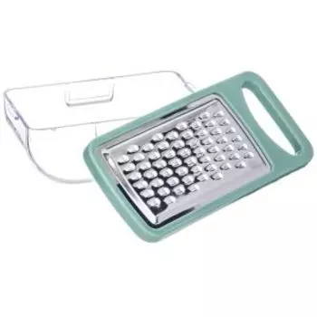 Терка с контейнером, 13.4 см, нерж. сталь/пластик