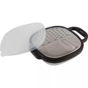 Терка с контейнером и крышкой, черная