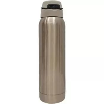 Термобутылка спортивная с трубочкой, 500 мл, металл/пластик, бронзовый