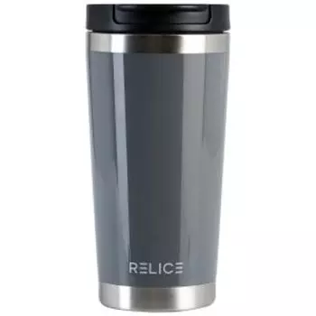 Термокружка Relice Grey, 400 мл, нерж. сталь/пластик