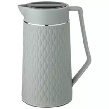 Термос Agness, 1 л, стекло/нерж. сталь, серый