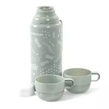 Термос Attribute Gadget Scandinavia, 1 л, 2 чашки, пластик/стекло, в ассортименте