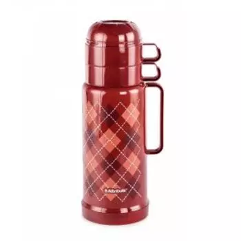 Термос Attribute Oriental, 1 л, 2 чашки, стекло/пластик, в ассортименте