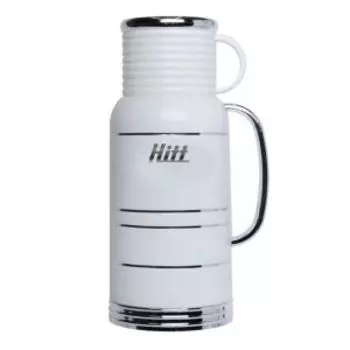Термос HITT, 1 л, белый, пластик, стекло