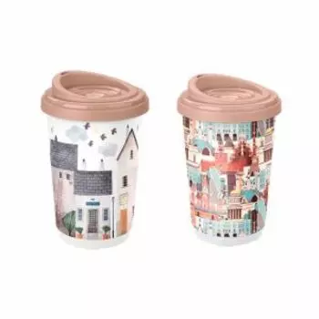 термостакан Города 400 мл, пластик