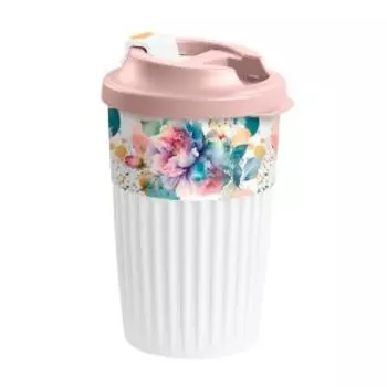 Термостакан с клапаном Phibo Пион, 450 мл, пластик