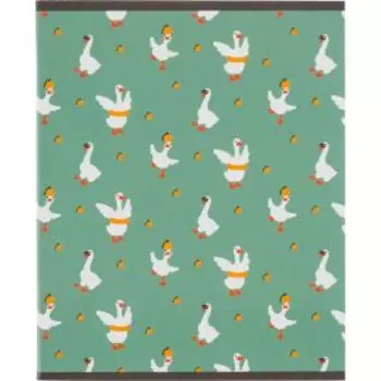 Тетрадь общая №1 School Гуси зеленые, А5, 48 листов, клетка