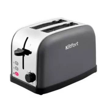 Тостер Kitfort КТ-2014-6, 850 Вт, 2 тоста, 7 степеней прожарки, графит