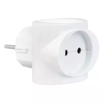 Тройник Volsten, 16 А, белый куб