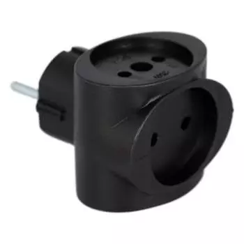 Тройник Volsten, 16 А, черный куб