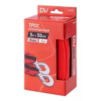 Трос буксировочный DSV, 5 т, 5 м, лента с 2 крюками
