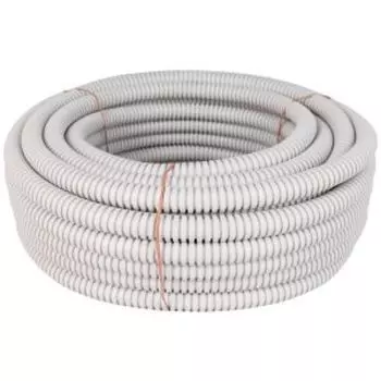 Труба гофрированная легкая ЭРА с зондом, ПВХ, 16 мм, 20 м, серая