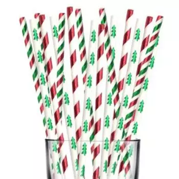 трубочки д/напитков FIOLENTO Зима, 19,5 см, бумага, 12 шт