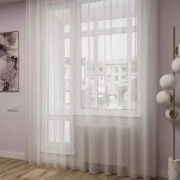 Тюль Legrand Лён, 500х260 см, без утяжелителя, белый с золотом