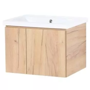 Тумба для ванной «Акваль Марта», 60 см, дуб вотан, раковина Como 60