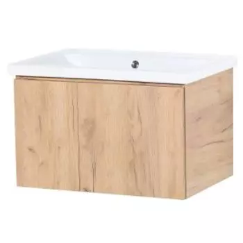 Тумба для ванной «Акваль Марта», 70 см, дуб вотан, раковина Фостер 70