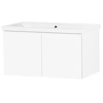 Тумба для ванной «Акваль Марта», 80 см, белый, раковина Тобаго 80
