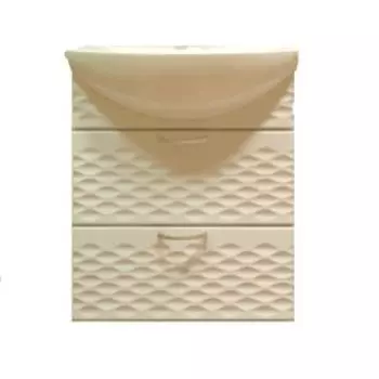 Тумба Клио с умывальником Уют, подвесная, 2 ящика