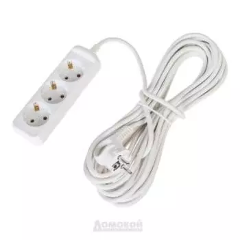 Удлинитель ЭРА, 3 гнезда, с заземлением, 10 м
