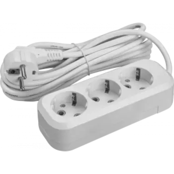 Удлинитель Онлайт, 3 гнезда, 5 м, с заземлением, 16 А